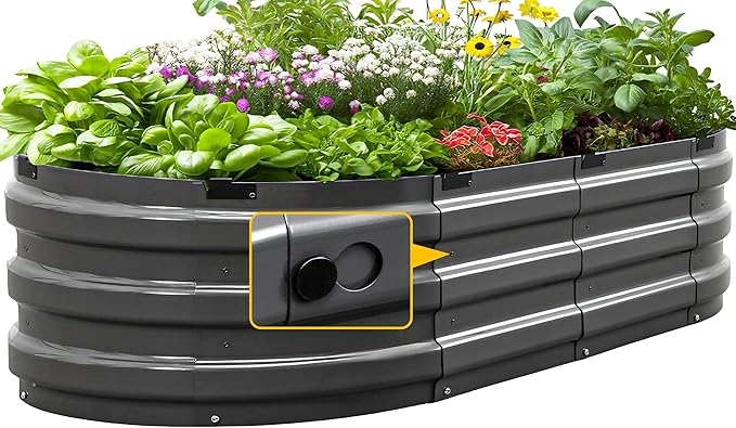 KING BIRD Raised Garden Bed Kit 2026 Upgraded 10-Minute Assembly Galvanized by KINGBIRD