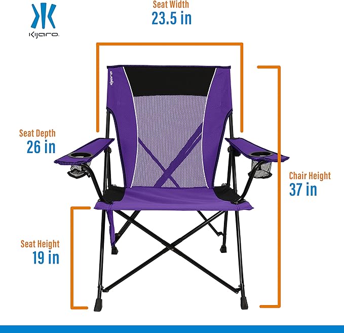 Kijaro Dual Lock Portable Camping Chairs - Image 3