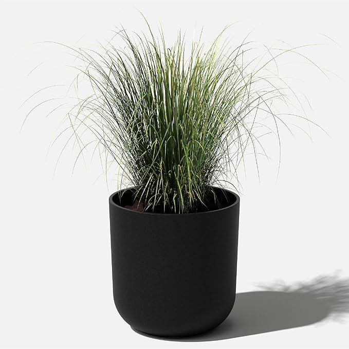 Veradek Round Black Plastic Planter Pots - Image 8