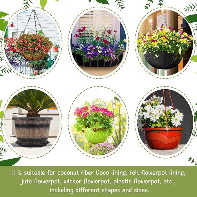 7.16” Self Watering Planter Insert, 10 Pack Invisible Hanging Basket Drip Pan - Image 4