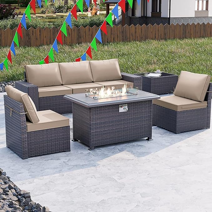 Kullavik 7 Pieces Outdoor Patio Furniture Set - Image 8
