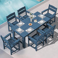 SERWALL Outdoor Dining Table Set, 67‘’ HDPE Patio Dining Set by SERWALL
