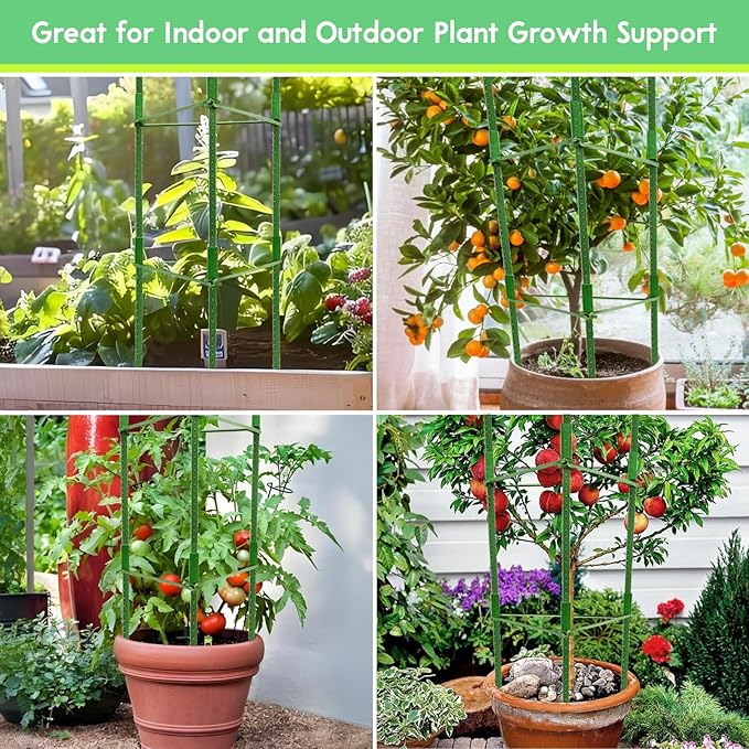 Riare 4 Pack 4 FT Tomato Cages for Garden- 48inches Heavy Duty Tomato Stakes - Image 7