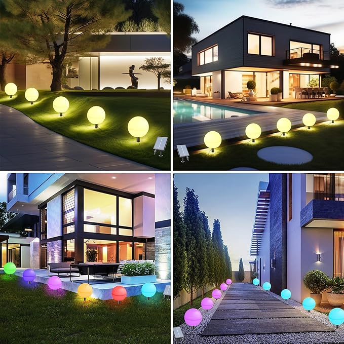 Solar Lights Outdoor Waterproof Decorations, 5 Pack Solar Globe Lights - Image 7