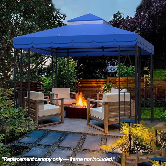 10x10 Canopy Replacement Top Double Tiered Gazebo Cover - Image 7