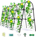 Cucumber Trellis for Raised Bed, U-Shape Garden Arch Metal Support for Climbing by Laodier