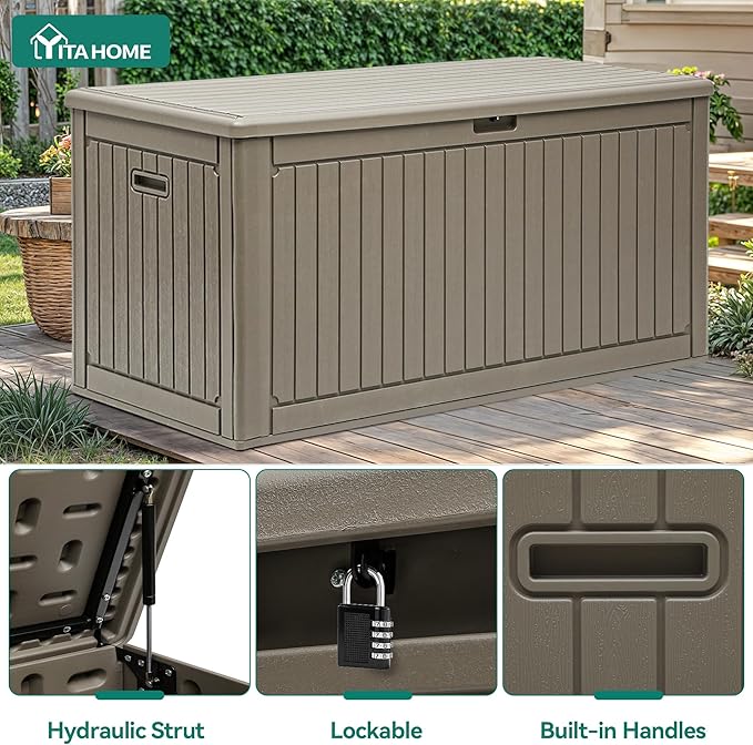 YITAHOME 260 Gallon Large Deck Box - Image 4