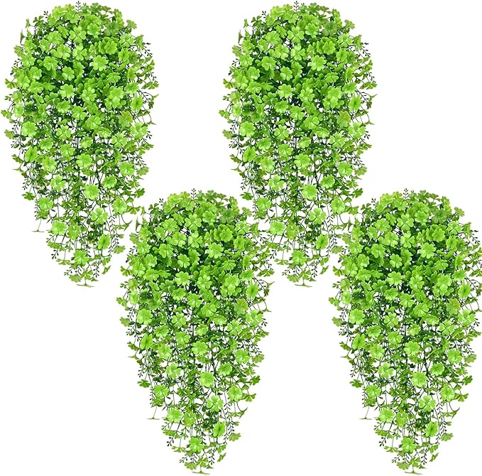 Waipfaru Artificial Hanging Four-leaf clover, Faux Ivy Pothos Vines Greenery by Waipfaru