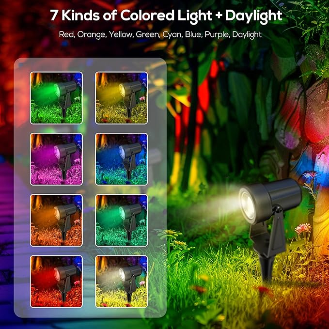 Banord RGBW Color Changing Outdoor Landscape Lighting, 6 Pack Low Voltage LED - Image 5