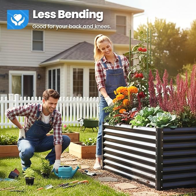 Quictent Galvanized Raised Garden Bed 8x4x2 Ft Tall Metal Planter Box - Image 4