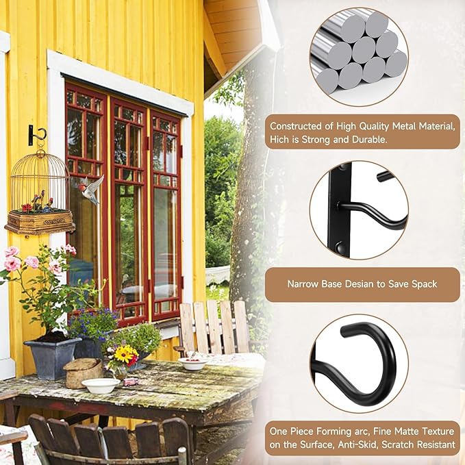 4Pack 2.5Inch Ceiling Hooks for Hanging Plant, Hanger for Indoor and Outdoor - Image 3