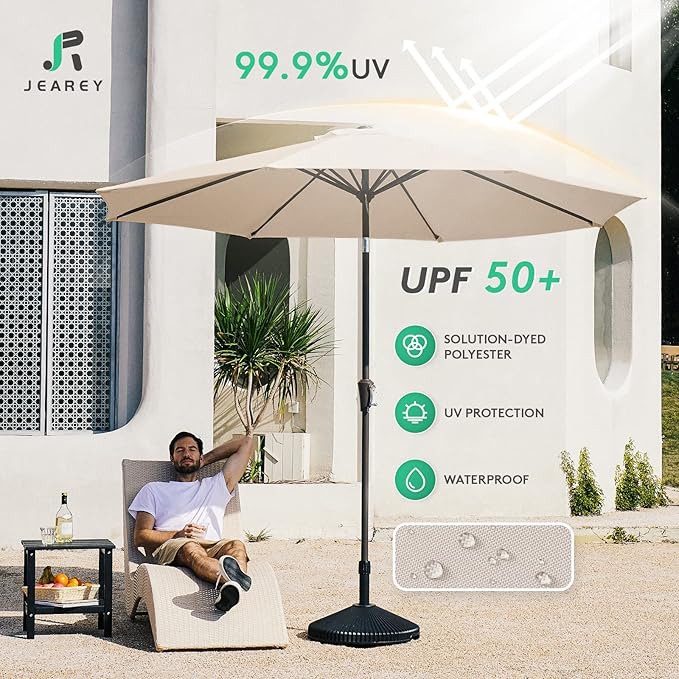 JEAREY 9FT Outdoor Patio Umbrella Outdoor Table Umbrella - Image 3