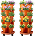 Umigy 2 Set 5 Tier Stackable Planters Vertical Garden Planters by Umigy