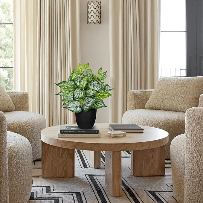 14.5" Artificial Plants Indoor Home Decor, Fake Potted Silk Plants - Image 4