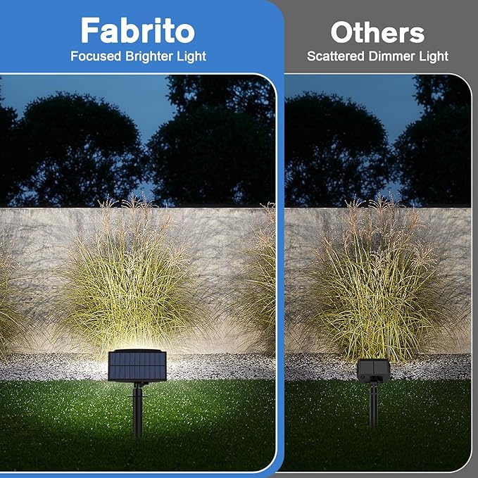Fabrito Large Solar Spot Lights Outdoor 6 Pack, 1000 Lumens High Brightness - Image 3