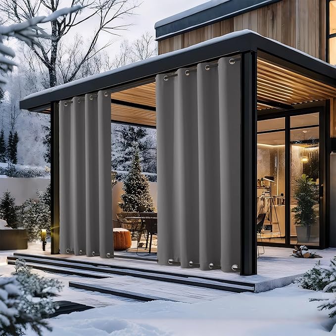 NICETOWN 2 Panels Outdoor Curtains Waterproof Extra Long 108 - Image 8