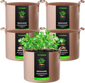 VIVOSUN 5-Pack 1 Gallons Grow Bags Heavy Duty Thickened Nonwoven Fabric Pots by VIVOSUN