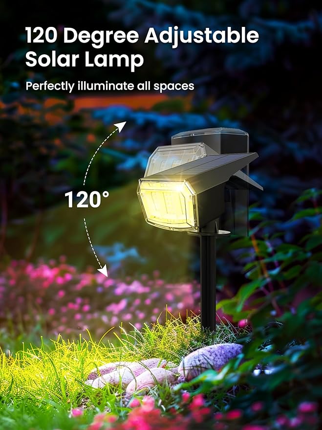 Solar Spot Lights Outdoor, 9 Lighting Modes RGB, Solar Lights Outdoor - Image 5
