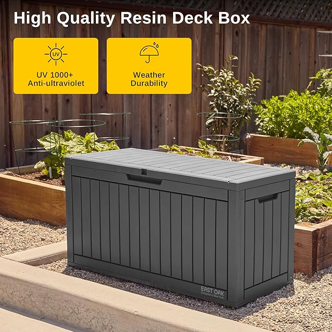 EAST OAK Outdoor Storage Box, 60 Gallon Deck Box Indoor and Outdoor Use - Image 2