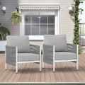 Aluminum Outdoor Sofa Armchair, HDPE Rope Patio Couch by Oasbira