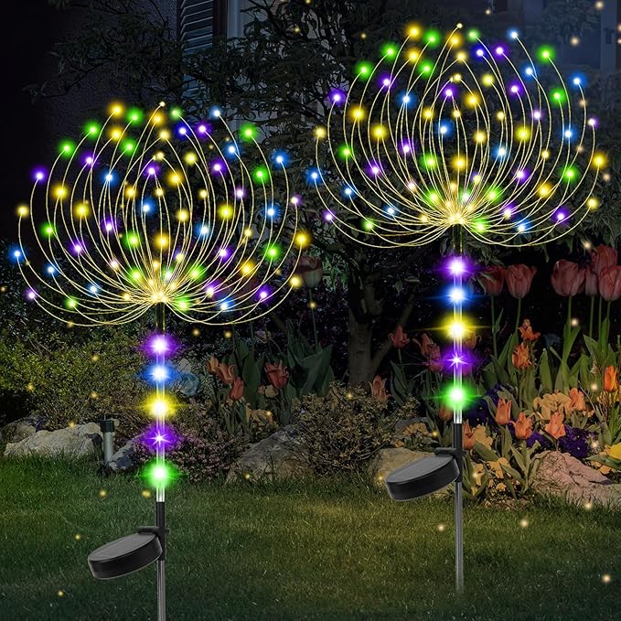 Garden Decor Solar Lights Outdoor, 155LED 8 Lighting Modes Pole Light by Unknown