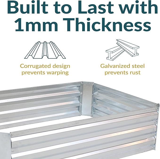 Sunnydaze 11.75" H Raised Metal Garden Bed - Image 2