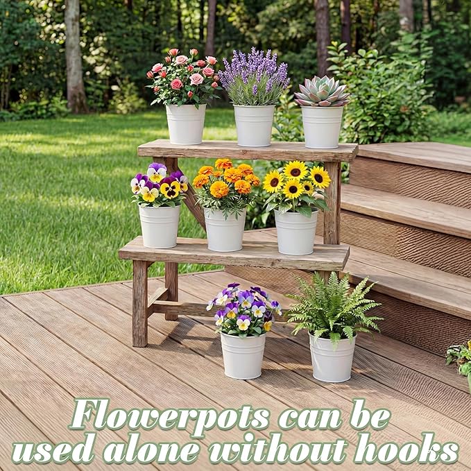 HowRU Hanging Flower Pots, Railing Planter Box - Image 5