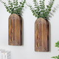 Wooden Wall Planter Vase Set of 2, Boho Hanging Planter by Unknown