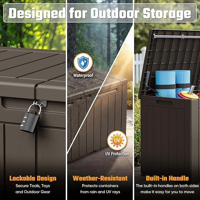 Greesum 110 Gallon Outdoor Storage Box - Image 2