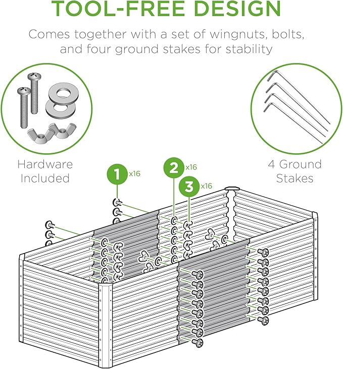 Best Choice Products 4x2x2ft Outdoor Metal Raised Garden Bed, Deep Root Planter - Image 4