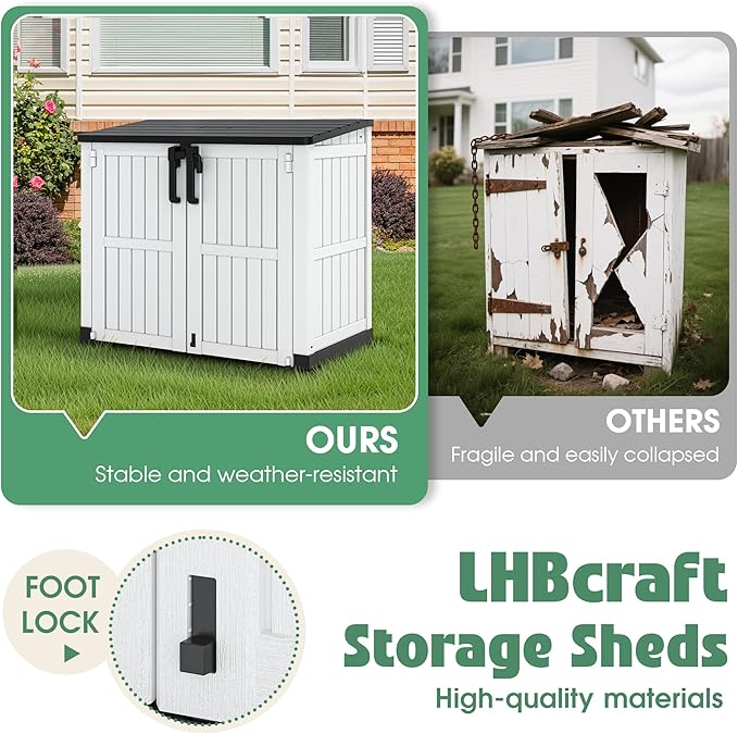LHBcraft Outdoor Storage Cabinet 36 Cu Ft - Image 6
