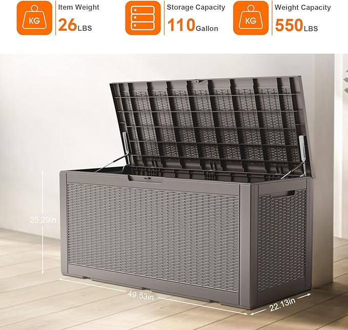 ROJIK Outdoor Storage Housing Deck Box - Image 5
