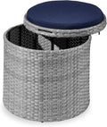 Best Choice Products Round Wicker Ottoman, Additional Seating, Side Table by BestChoiceProducts