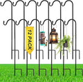 12 Pcs 24 Inch Shepherds Hook for Outdoor Adjustable Bird Feeder Pole Metal by Yetene