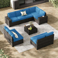 Jing's Villa 10-Piece Patio Furniture Set, All-Weather Outdoor Wicker Sectional by JingsVillaOutdoorFurniture