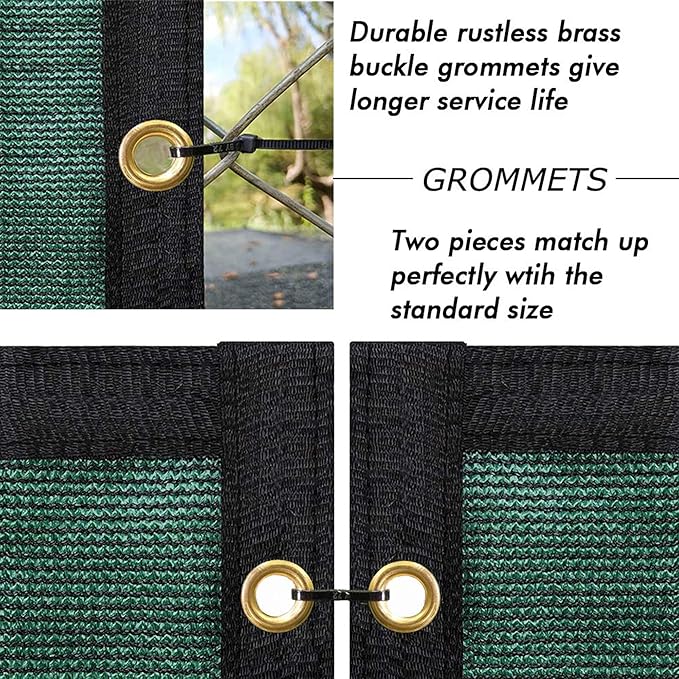 UPGRADE Privacy Fence Screen 6'x61' Dark Green Outdoor 90% Visibility Blockage - Image 3
