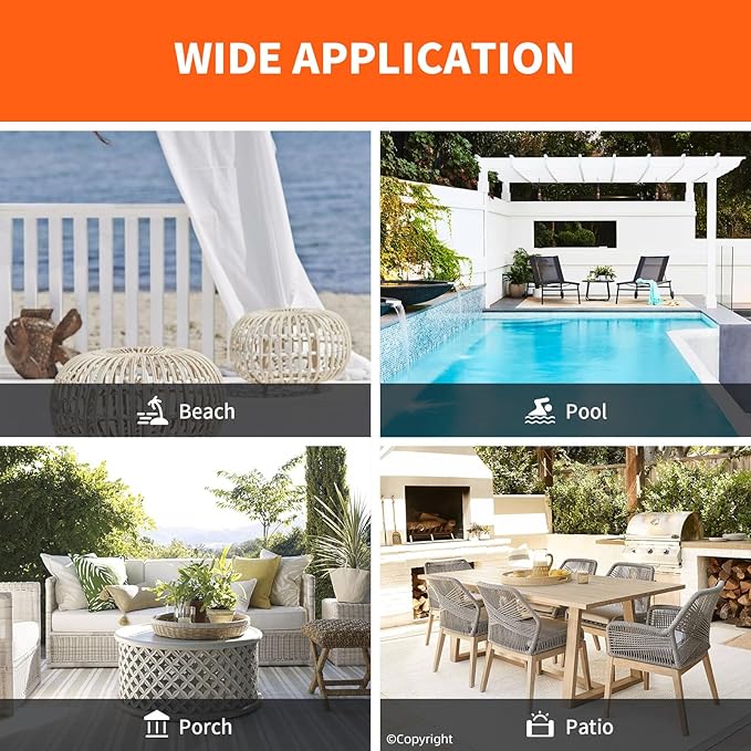 Waterproof Outdoor Curtain W52 x L84 - Image 8