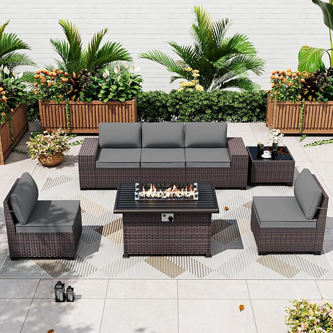 ALAULM 7 Pieces Patio Furniture Set by ALAULM