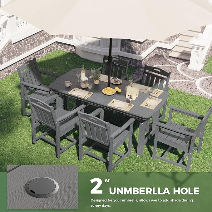 HDPE Outdoor Patio Dining Set - Image 5