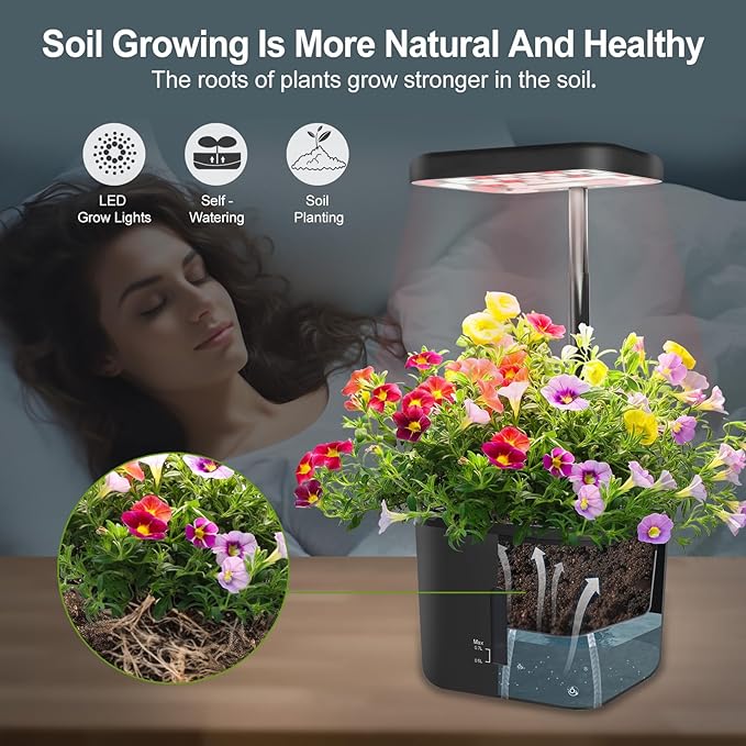 2 PACK Plant Pots Indoor Garden Planter Growing Systems Small Smart Soil - Image 3
