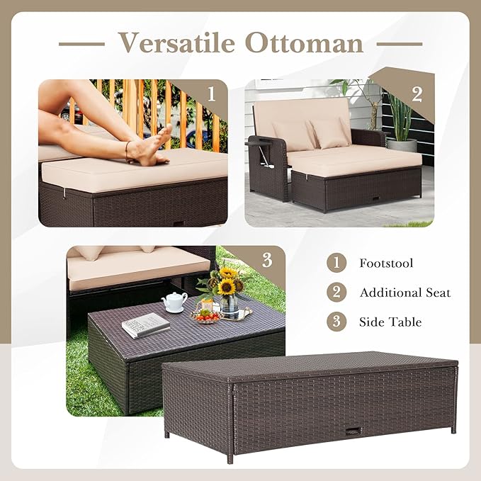 Tangkula Patio Rattan Daybed - Image 7