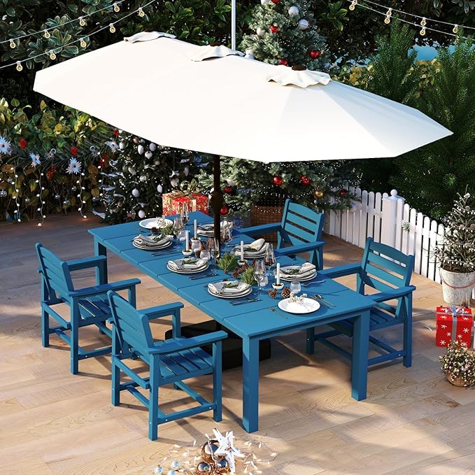 5-Piece Blue Outdoor Dining Set by PatioKingdom