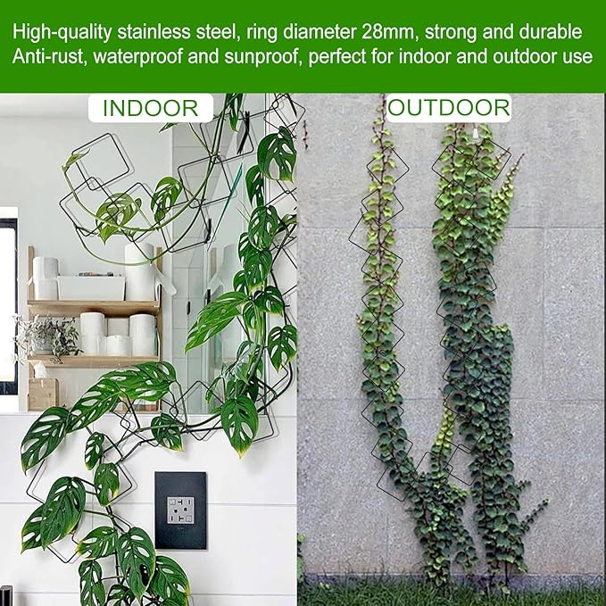 2 Pack 36pcs Chain Trellis for Climbing Plants Indoor & Outdoor, Garden Wall - Image 6