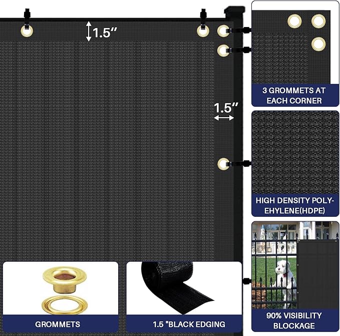 Windscreen4less Privacy Fence Screen Heavy Duty Windscreen Fencing Mesh Fabric - Image 4