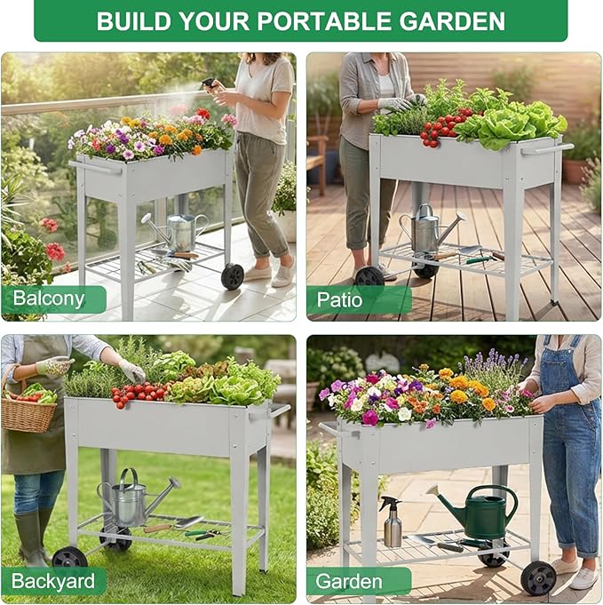 Elevated 32" Tall Raised Garden Bed - Image 9