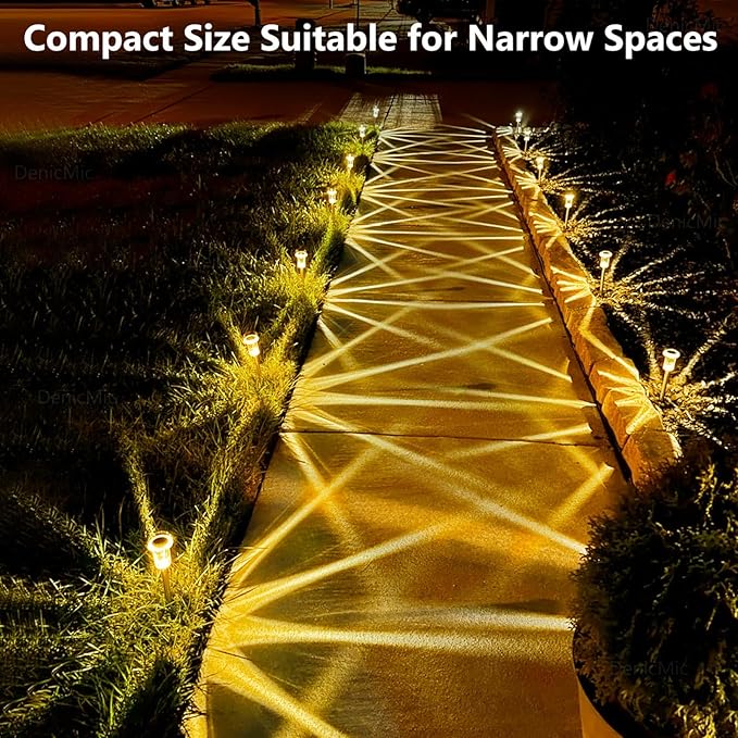 DenicMic Solar Lights Outdoor 10 Pack Waterproof 3000K Warm White LED Stainless - Image 7