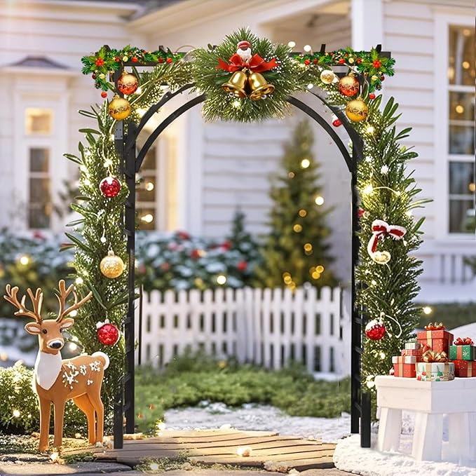 VINGLI 85in Wooden Arbor, Wedding Arch - Image 8