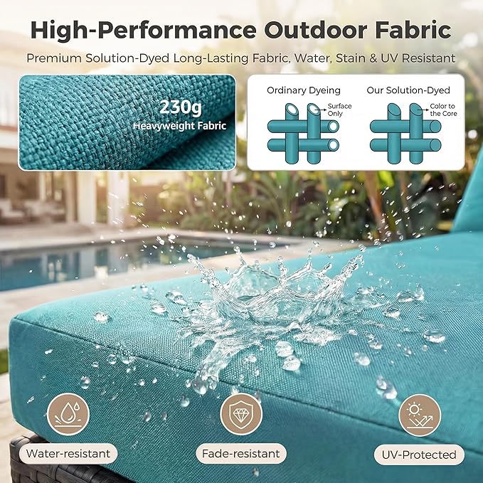 NICESOUL 7 Piece Large Modern Patio Furniture Set - Image 9