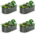 A ANLEOLIFE 4-Set 8X4X2 ft Galvanized Raised Garden Bed Kit, Oval Metal Deep by AAnleolife