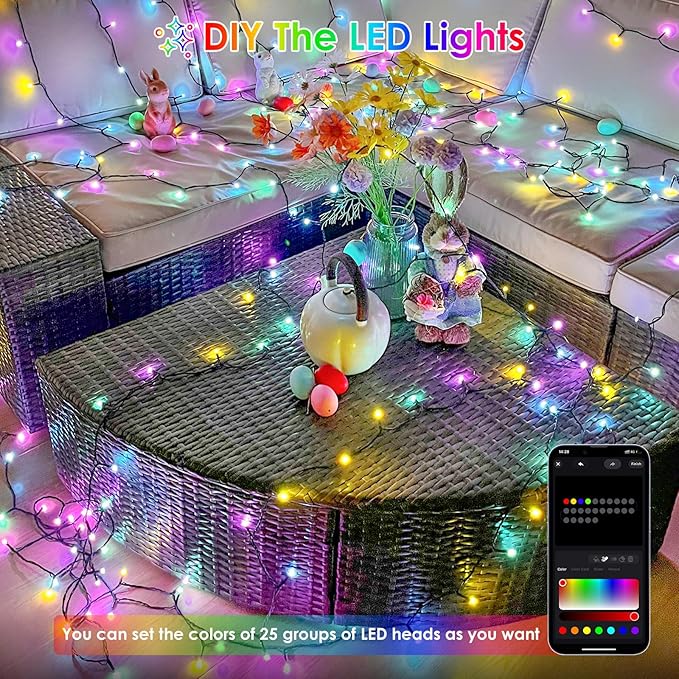 YIQU Smart Color Changing Christmas Lights, 66 FT 200 LED RGB String Lights - Image 2